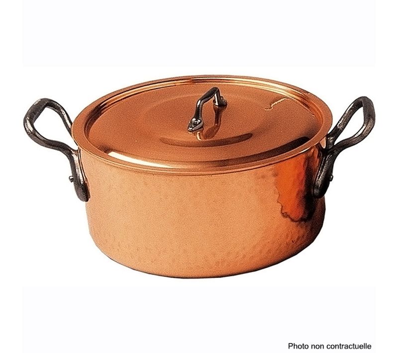 Faitout Cuivre 22cm Avec Couvercle - 204012