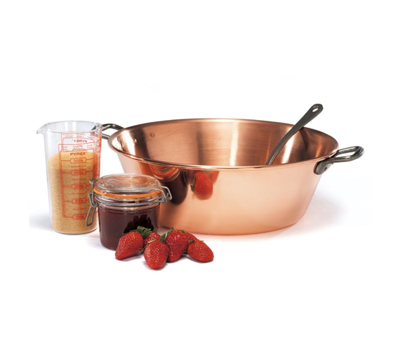 Bassine à Confiture 38 Cm Lisse Anses Fonte