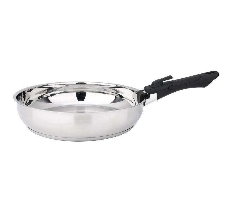 Lot De 2 Poêles Inox 24 Et 28 Cm + Poignée - 341960