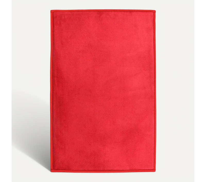Tapis Aspect Velours Extra-doux Rouge 60x90