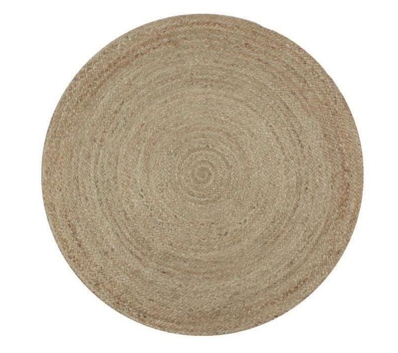 Tapis De Salon Ou Chambre - Jute - Ø 70 Cm - Naturel