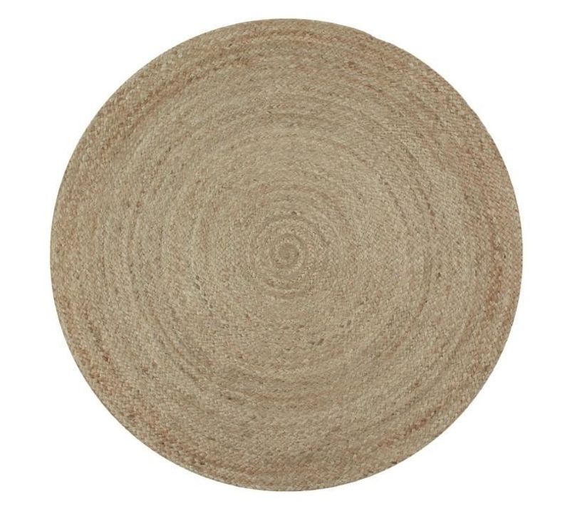 Tapis De Salon Ou Chambre Full Jute Ø 90 Cm Naturel