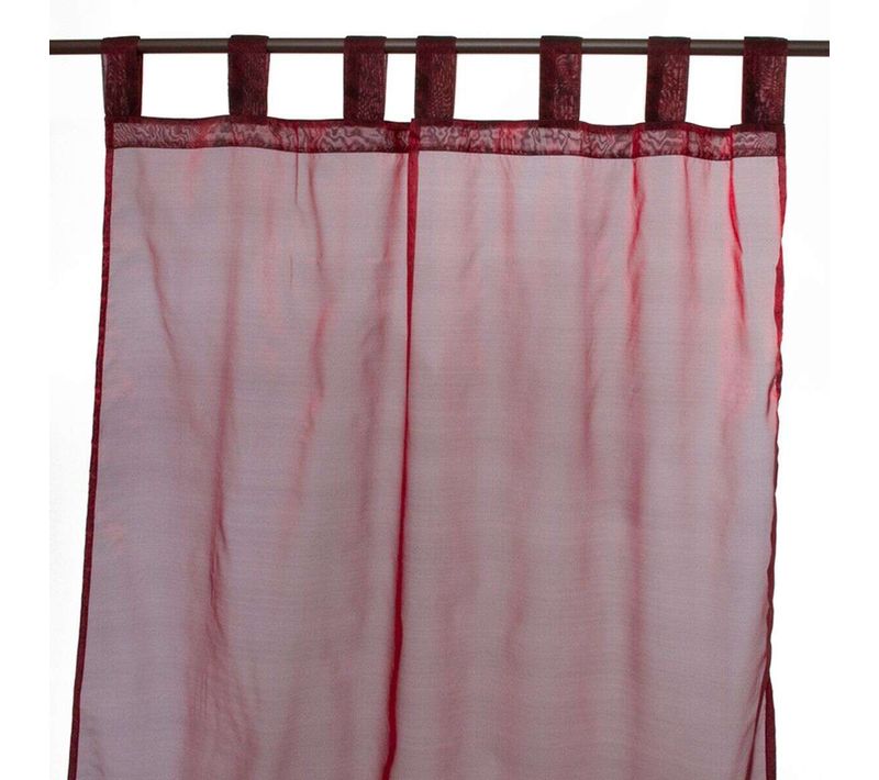 Voilage à Pattes Rouge Bordeaux 110x250 - Sunny