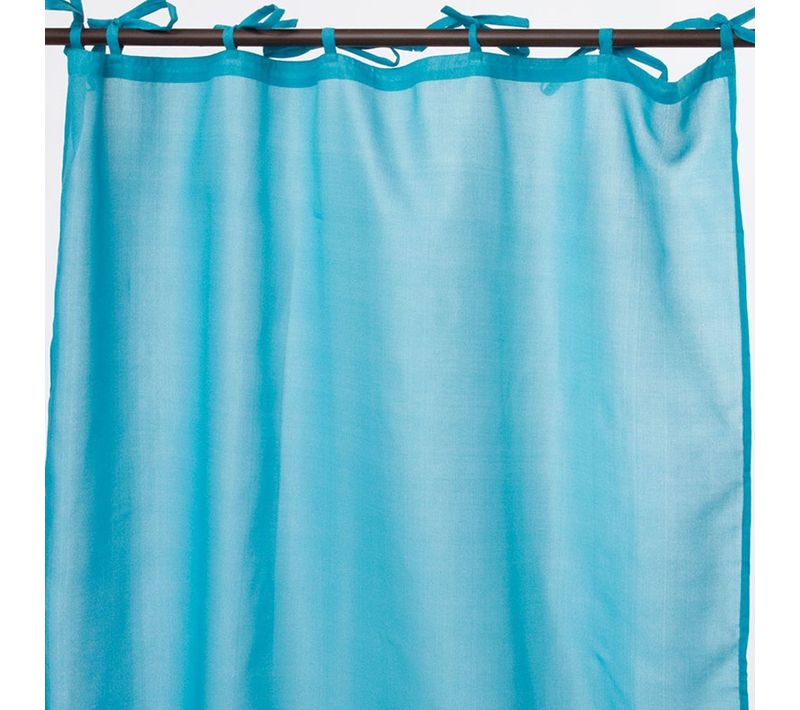 Voilage à Lacets Bleu 105x250 - Juliette