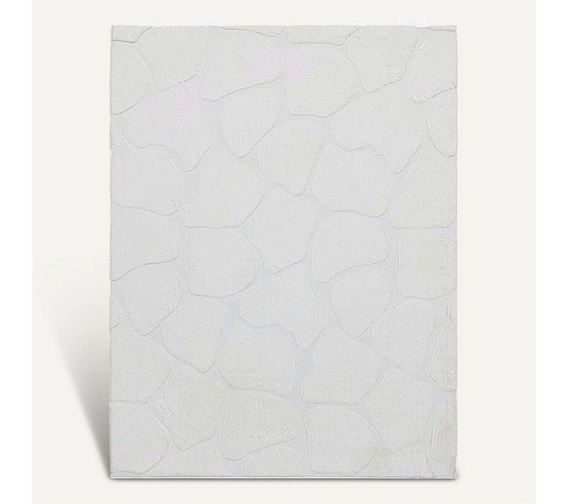 Tapis À Relief Blanc Extra-doux 120x160