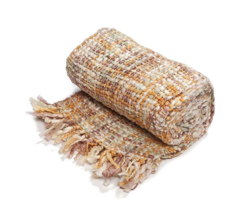 Plaid Esprit Tricot Orange 130x170 - Lichen