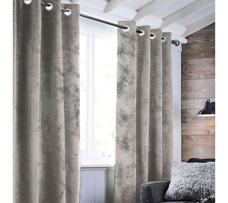 Rideau À Oeillets Aspect Cuir Blanc 140x250 - Havane