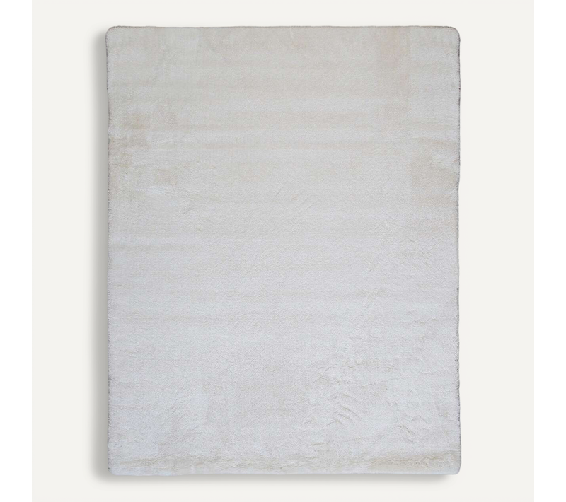 Tapis À Poils Longs Extra-doux Blanc 160x230