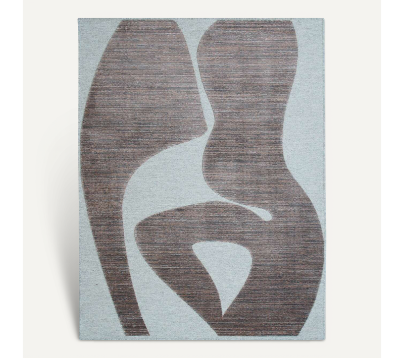 Tapis En Laine Motifs Contemporains Marron 160x230