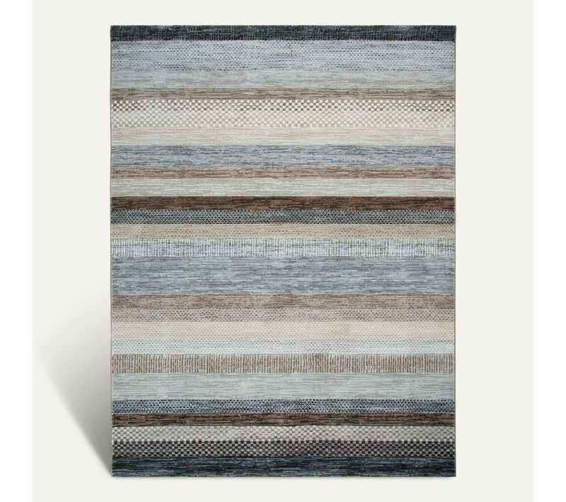 Tapis Moderne Scandinave Lignes Marron 160x230