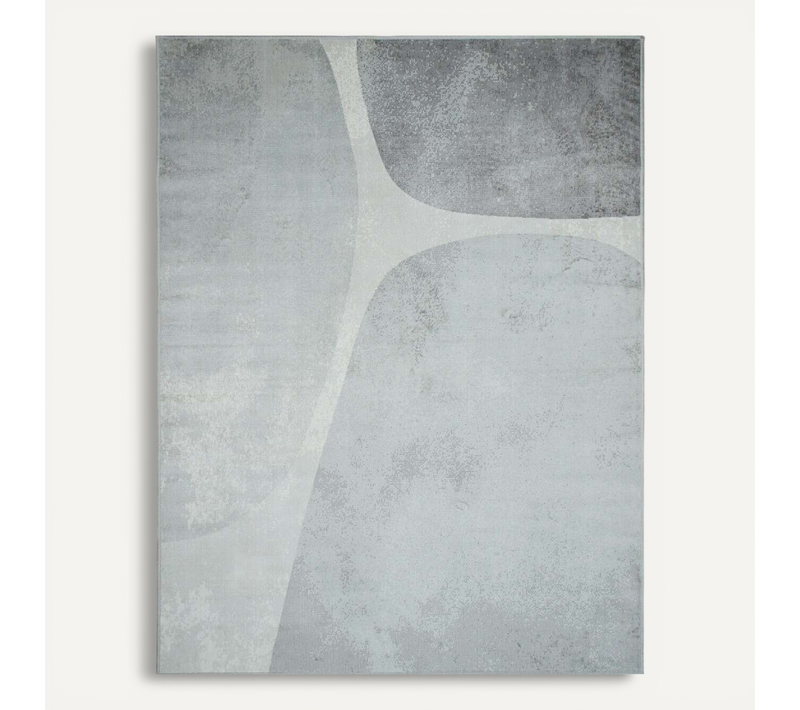 Tapis Doux Moderne Motifs Géométriques Gris 160x230