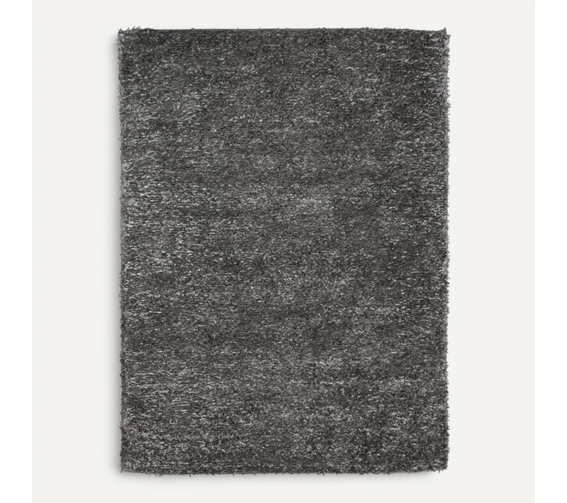 Tapis À Poils Longs Toucher Soyeux Gris 160x230