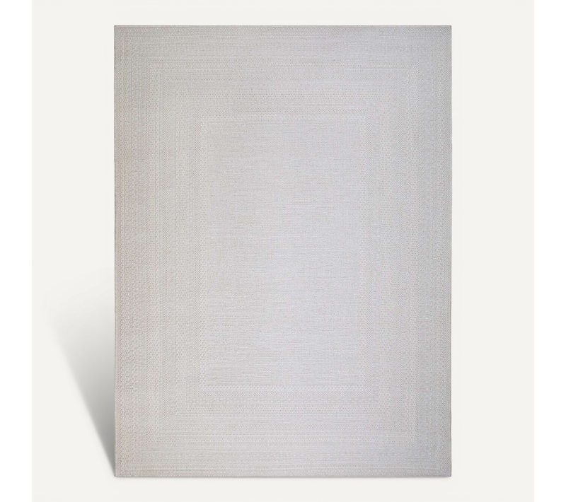 Tapis Aspect Jute À Motif Blanc Ivoire 190x290