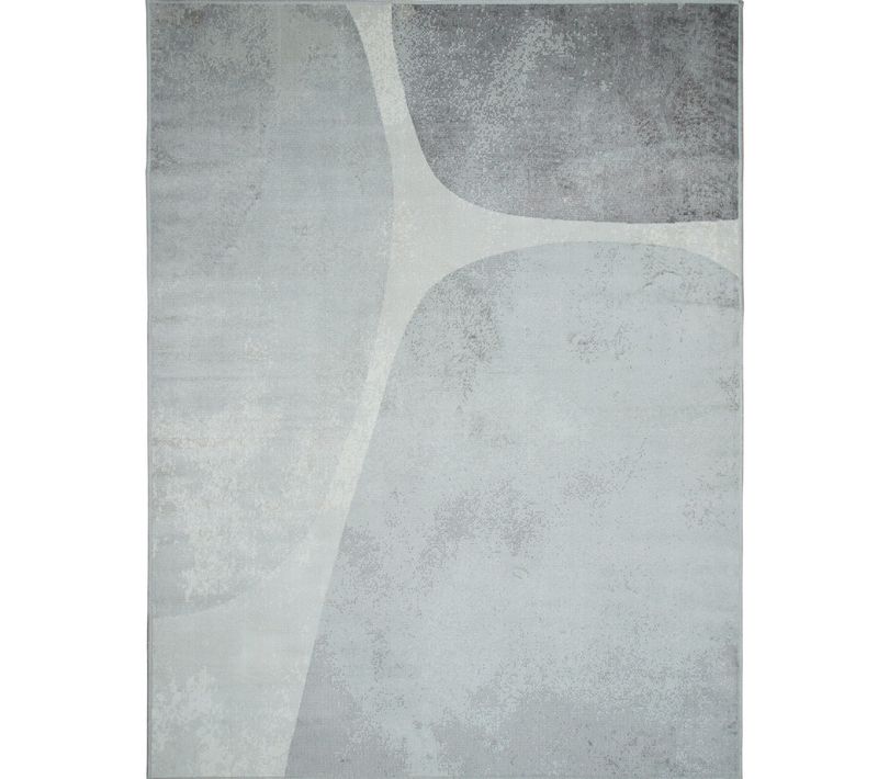 Tapis Salon Doux Moderne Motifs Géométriques Gris 190x240
