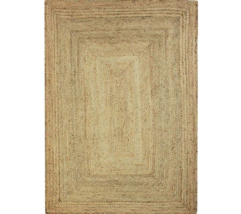 Tapis En Jute Tressé Naturel Artisanal 200x200 - Style Bohème