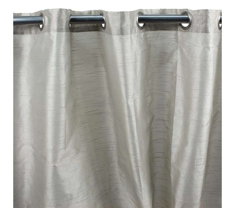 Rideau Effet Soie À Oeillets écru 140x250 - Art Silk