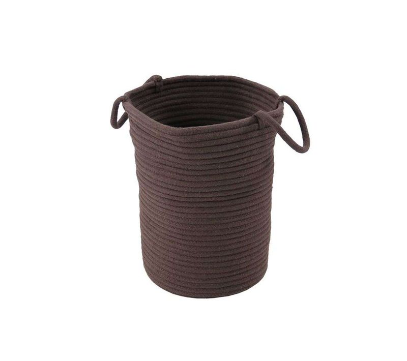 Panier En Coton Effet Cordage Chocolat 45x30x40