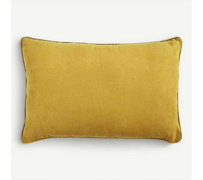 Coussin En Suédine Jaune 60x40 - Sueden