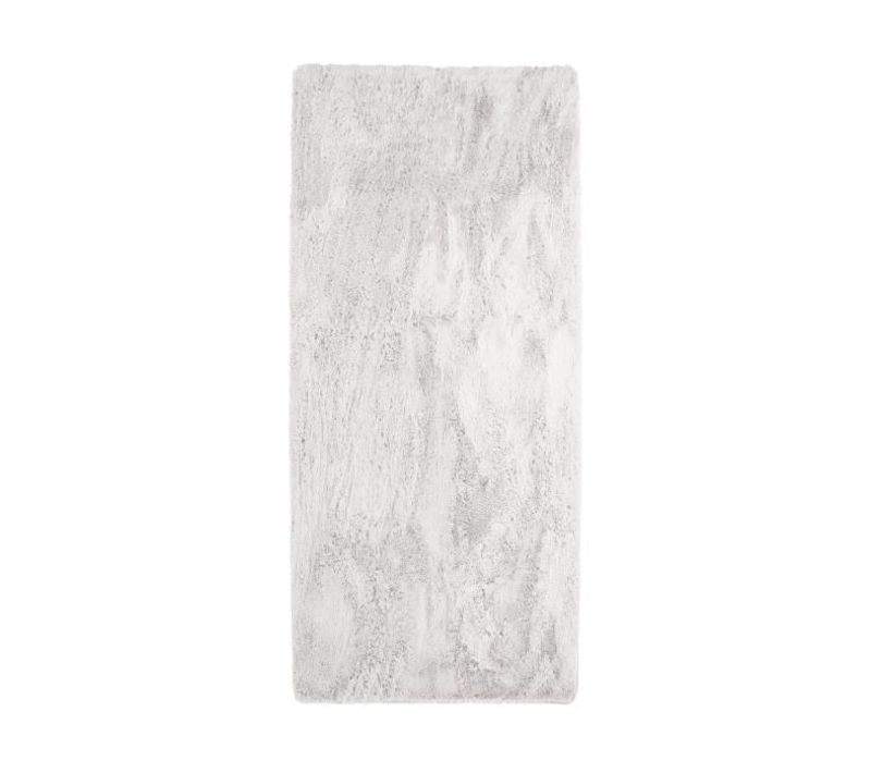 Tapis De Salon Ou Chambre - Microfibre Extra Doux - 80 X 180 Cm - Blanc