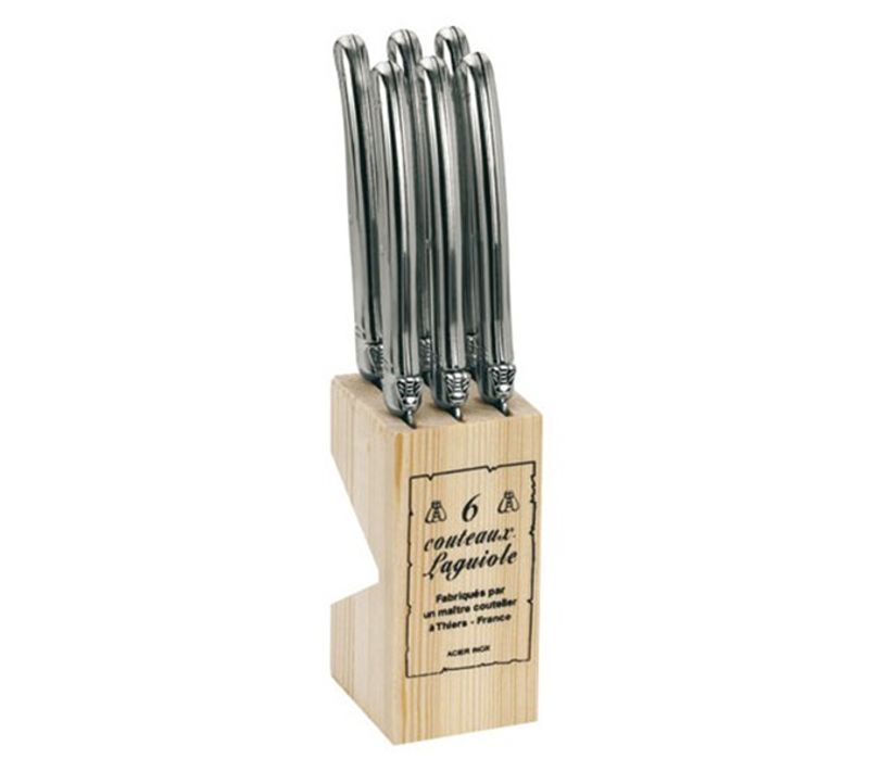 Lot De 6 Couteaux à Steak Laguiole Inox - 16572