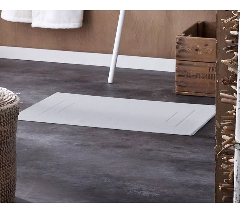 Tapis De Bain Uni Et Coloré - 50x90 Cm - Ecru