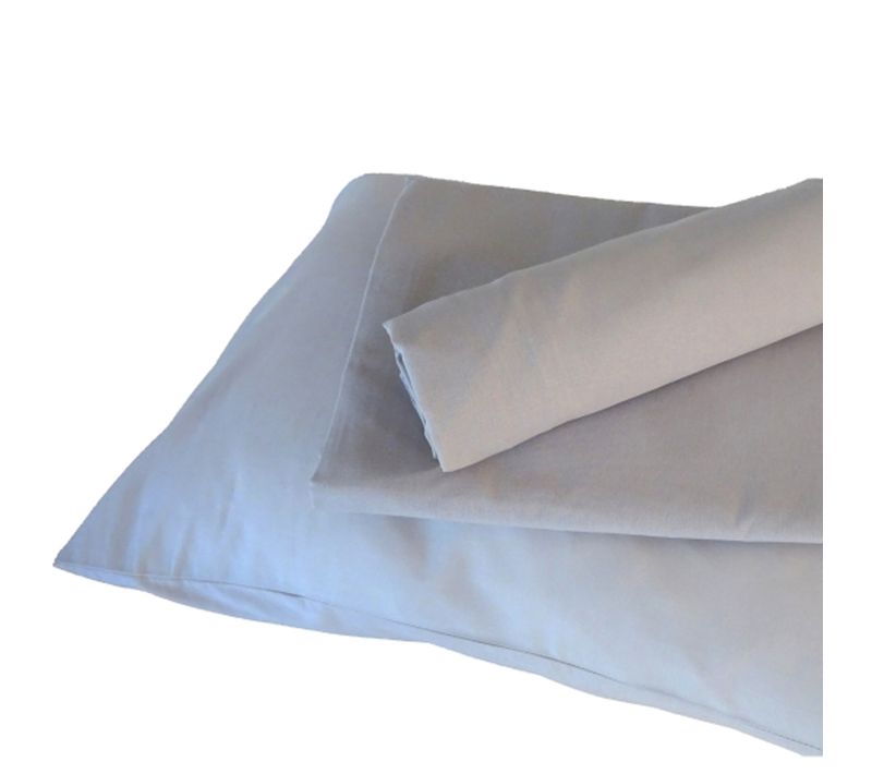 Housse De Couette Enfant Uni - 80x120 Cm - Gris Galet