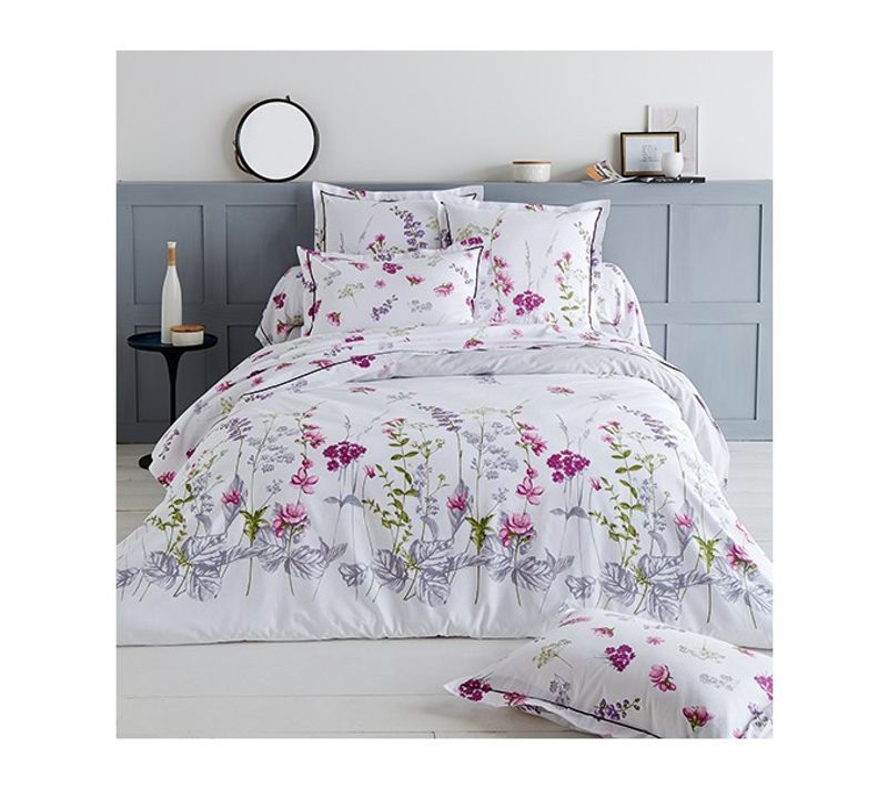 Housse De Couette "printanière" - 200 X 200 Cm - Blanc