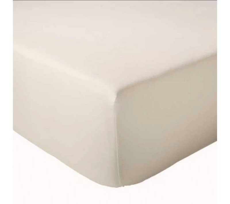Drap Housse Coton Bonnet 23 Cm Fabriqué En France - 180x190 Cm - Ecru
