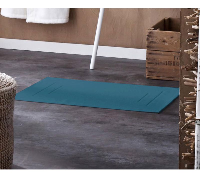Tapis De Bain Uni Et Coloré - 50x90 Cm - Turquoise