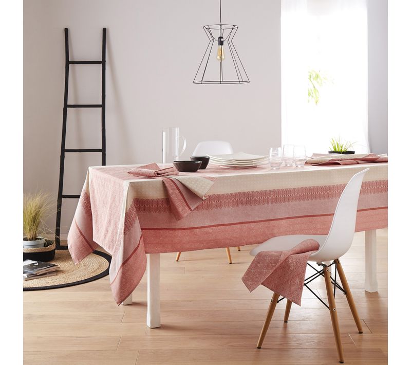 Nappe Enduite Charleston - 150x250 Cm - Orange Corail