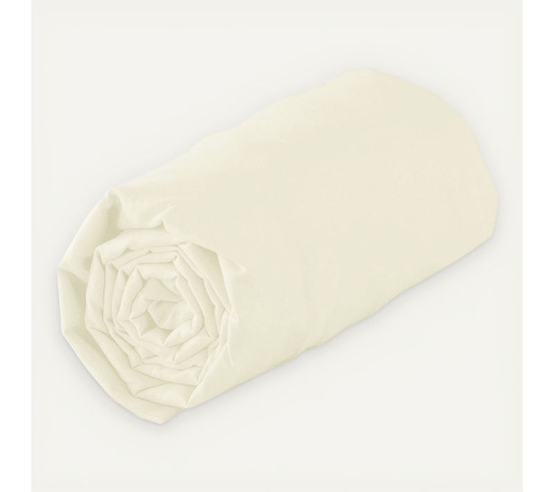 Drap Housse 100% Coton Bio Bonnet 30 Cm - 160x200 Cm - Sable