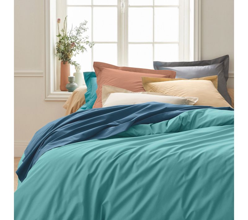 Drap Housse 100% Percale Moka 180x200 Cm