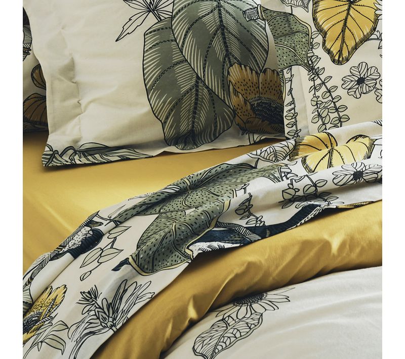 Drap Plat Imprimé Toco - 240x310 Cm - Kaki