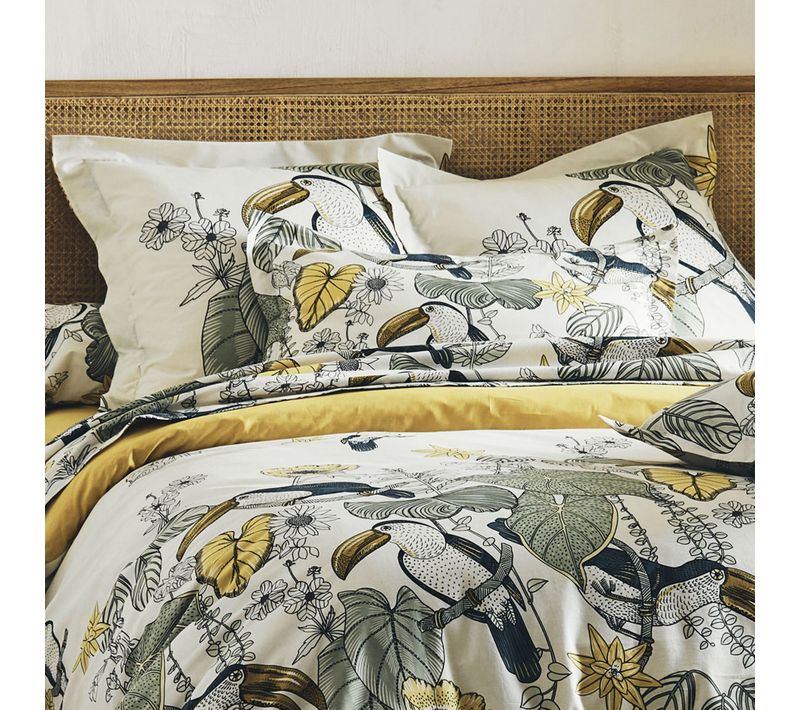Parure De Draps 5 Pièces Toco - 140x190 Cm - Kaki