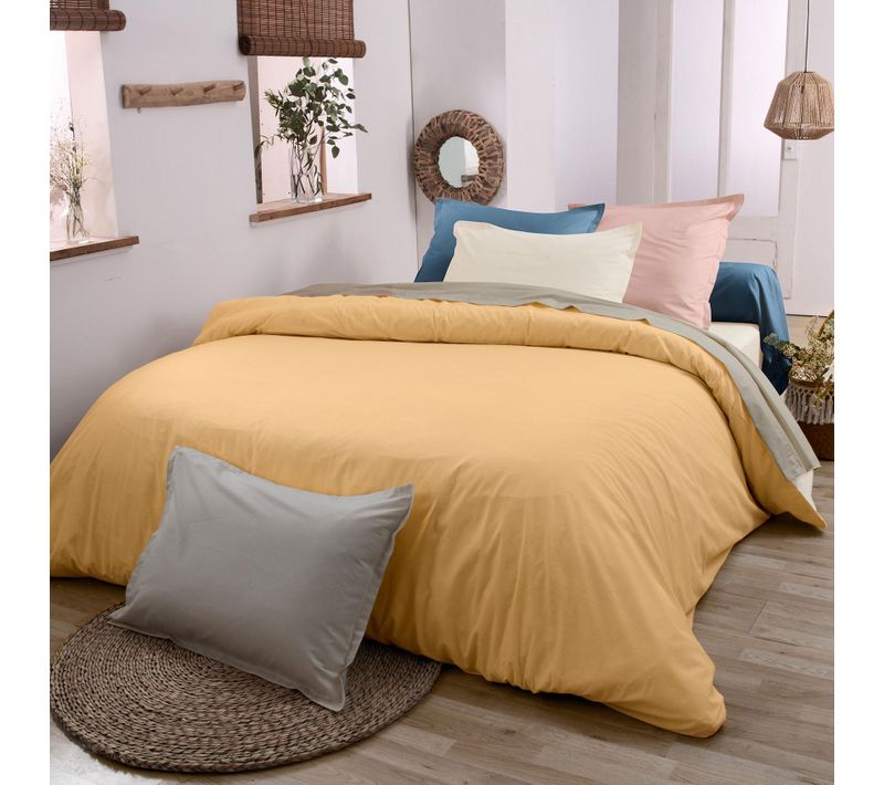 Housse De Couette En Coton Biologique - 260x240 Cm - Jaune