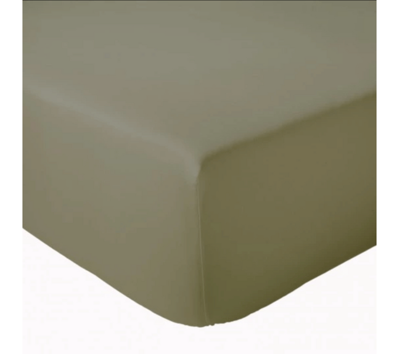 Drap Housse Coton Bonnet 23 Cm Fabriqué En France - 180x190 Cm - Taupe