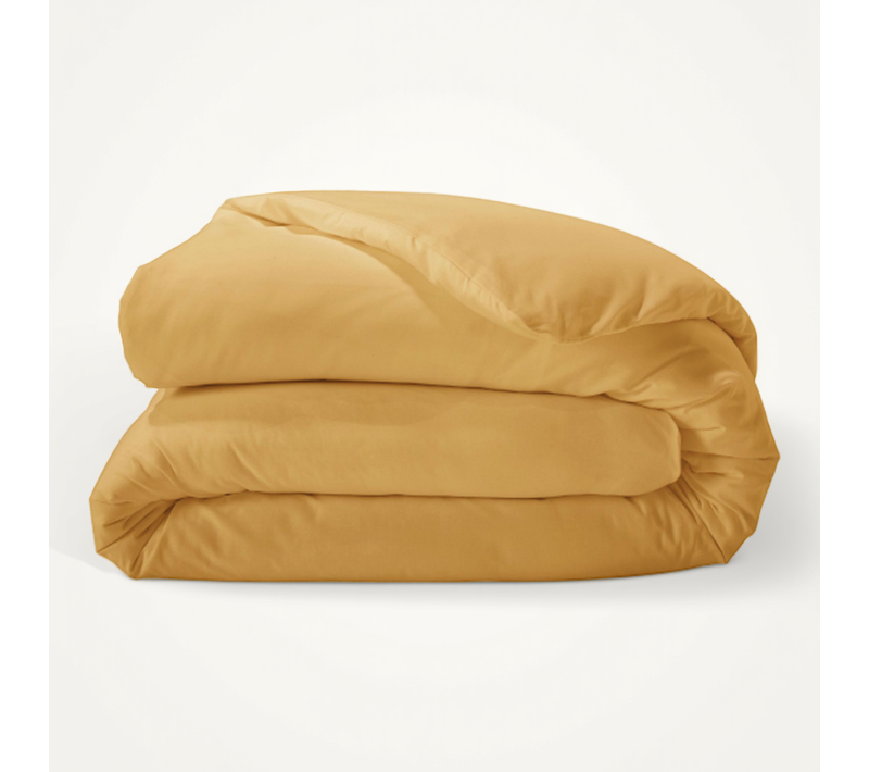 Housse De Couette Unie En Percale De Coton - 200x200 Cm - Ambre