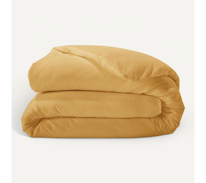 Housse De Couette Unie En Percale De Coton - 280x240 Cm - Ambre
