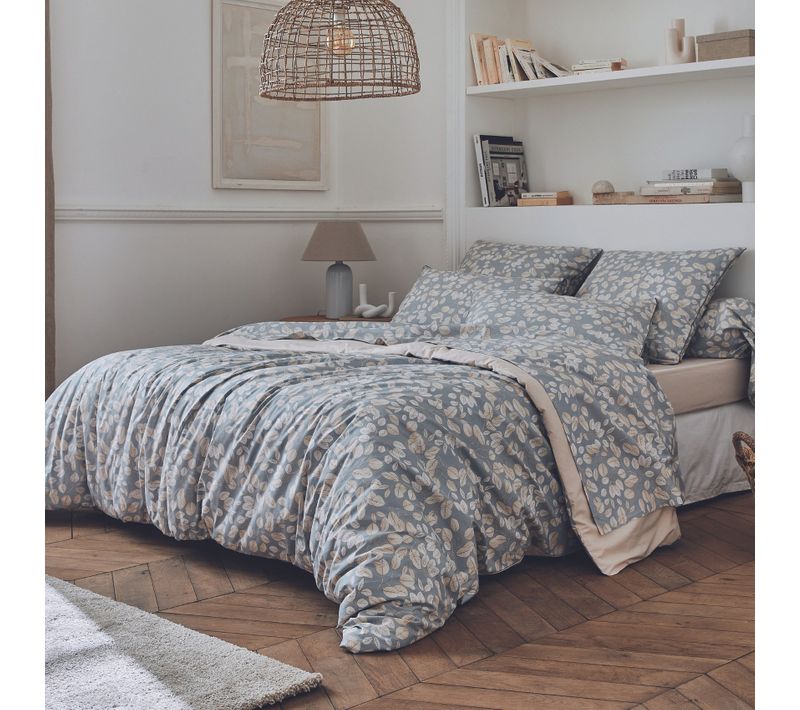 Parure De Couette En Percale Au Style Cocooning - 260x240 Cm - Gris