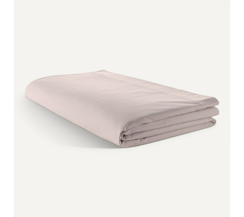 Drap Plat Piqué Uni En Percale De Coton - 280x325 Cm - Beige