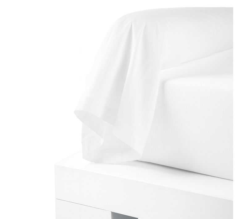 Taie De Traversin Percale De Coton Piquée Unie - 86x190 Cm - Blanc