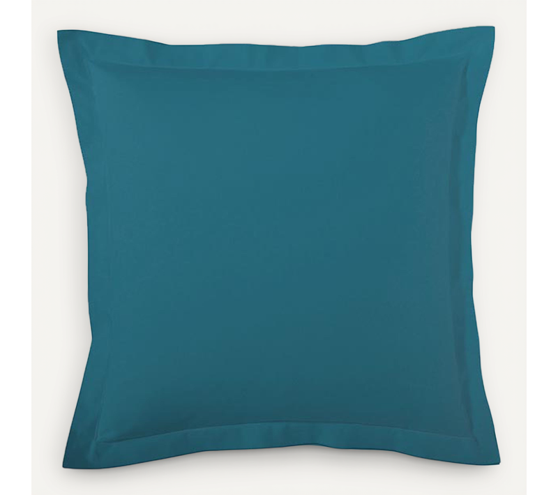 Taie D’oreiller Percale De Coton Made In France - 50x70 Cm - Bleu Pétrole