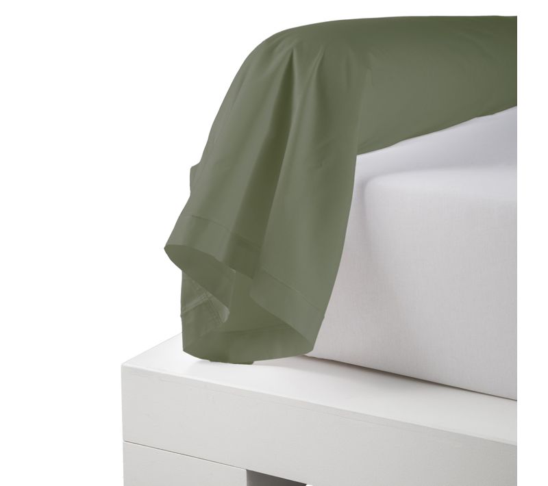 Taie De Traversin Percale De Coton Piquée Unie - 86x240 Cm - Kaki