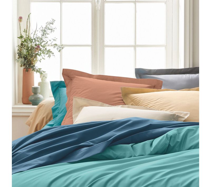Taie De Traversin 100% Percale Moka 86x240 Cm