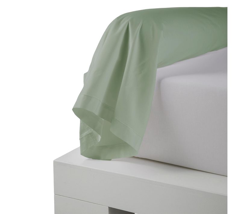 Taie De Traversin Percale De Coton Piquée Unie - 86x190 Cm - Vert Olive