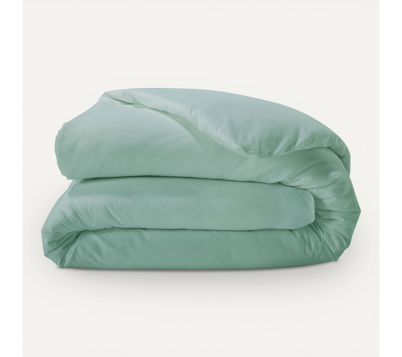 Housse De Couette Unie En Percale De Coton - 240x220 Cm - Turquoise