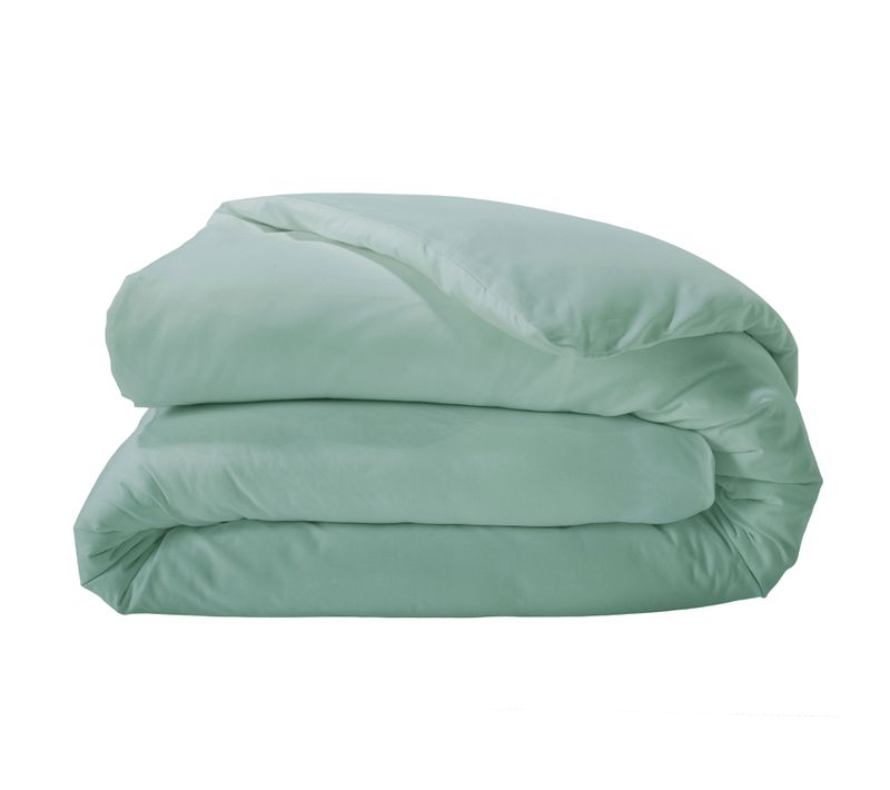 Housse De Couette Unie En Percale De Coton - 280x240 Cm - Turquoise