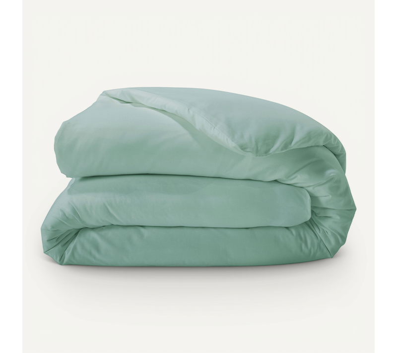 Housse De Couette Unie En Percale De Coton - 300x240 Cm - Turquoise