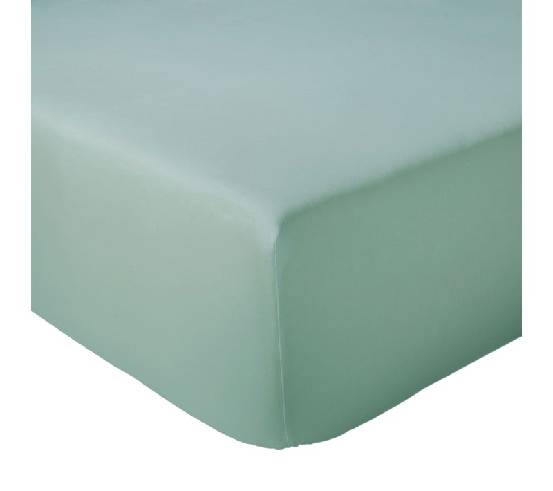 Drap-housse Pour Lit Relevable Percale De Coton Uni Bonnet 30 Cm - 140x190 Cm - Turquoise