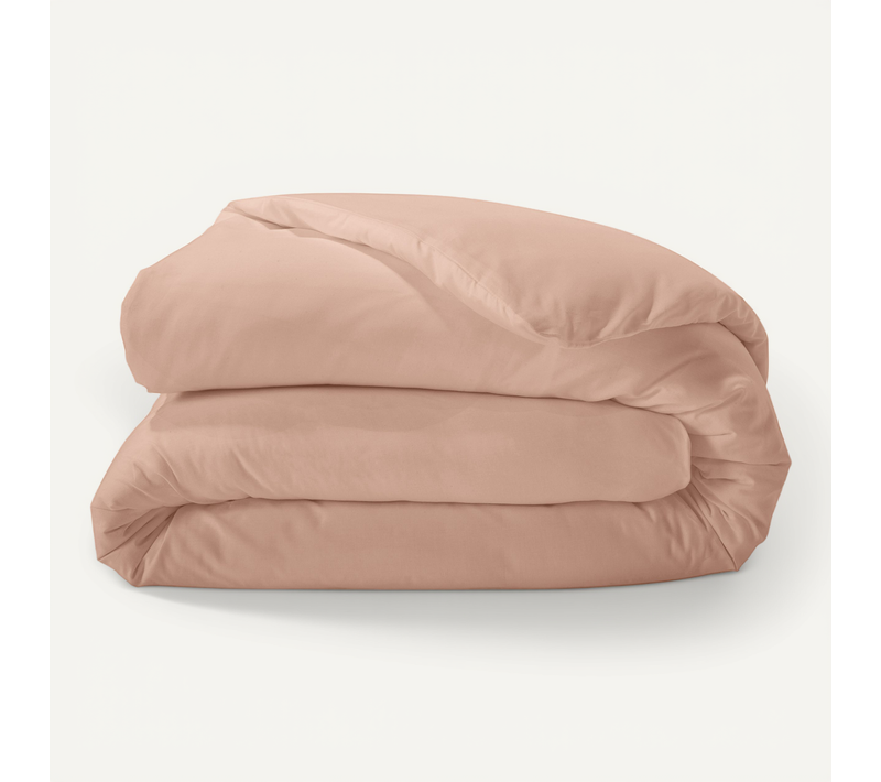 Housse De Couette Unie En Percale De Coton - 240x220 Cm - Pêche